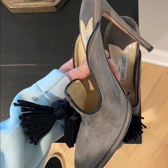 Jimmy Choo Rare Suede Tassel Loafers - Picture 3 of 3